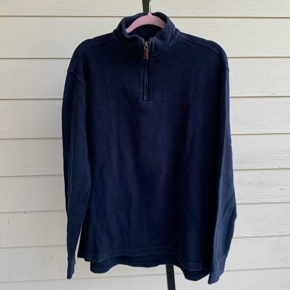 Polo Ralph Lauren quarter zip pullover cotton sweater large